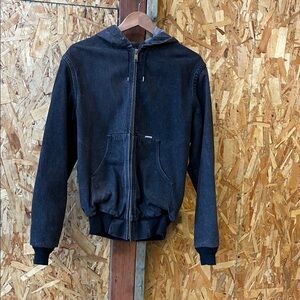 Carhartt Black Hooded Zip Shirt Jacket